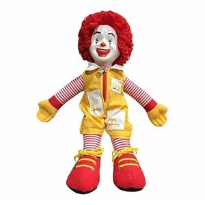 1980’s 1990’s McDonald's Vibrant Red and Yellow Plush Ronald McDonald